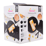 Tableware Kit 20 guests - Black