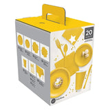 طقم أدوات المائدة 20 ضيف - أصفر