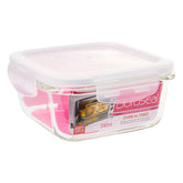 Square oven container with lid