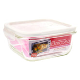 Square oven container with lid