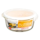 Round oven container with lid