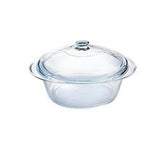 Round casserole with lid , Clear