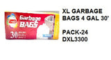 Excell Partymate Xl Trash Bags With Drawstring-White