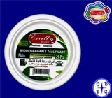 Excell Biodegradable Tableware Extra Sturdy Round Plates , (25 Pieces)-White