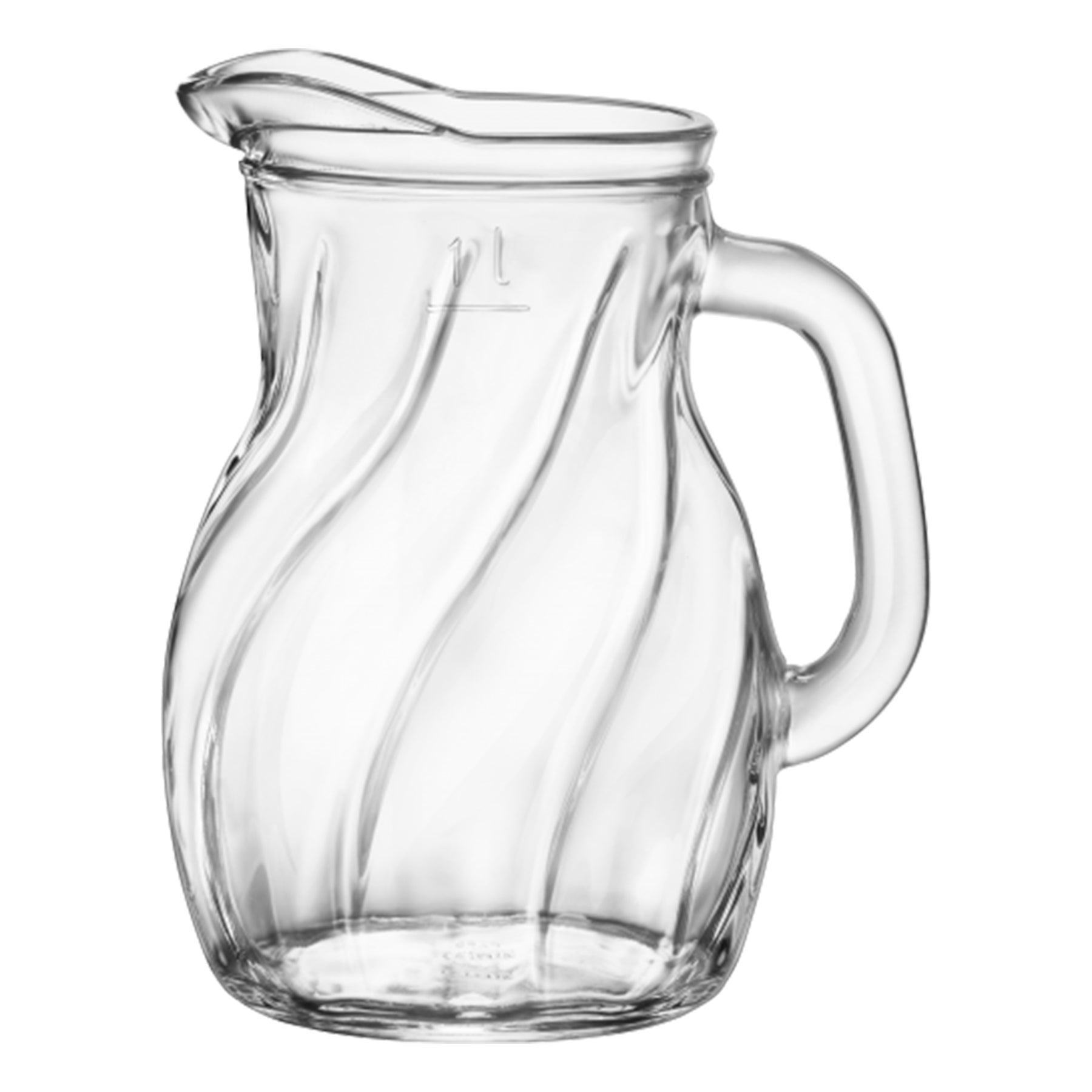 Glass jug with handle
