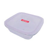 Square oven container with lid