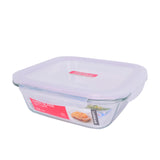 Square oven container with lid