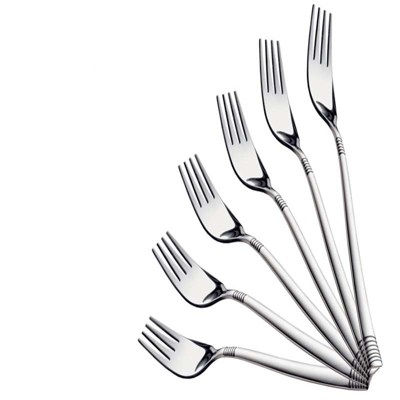 Lynex Dinner Fork Set - 6 Pcs - Silver