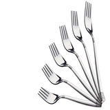 Lynex Dinner Fork Set - 6 Pcs - Silver