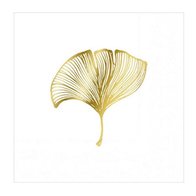 Dining Collection 24cm Napkin 20'-White&Gold