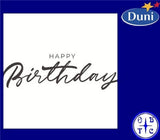 Duni Pd 201314 33Cm Napkin Happy B-Day 20`-White