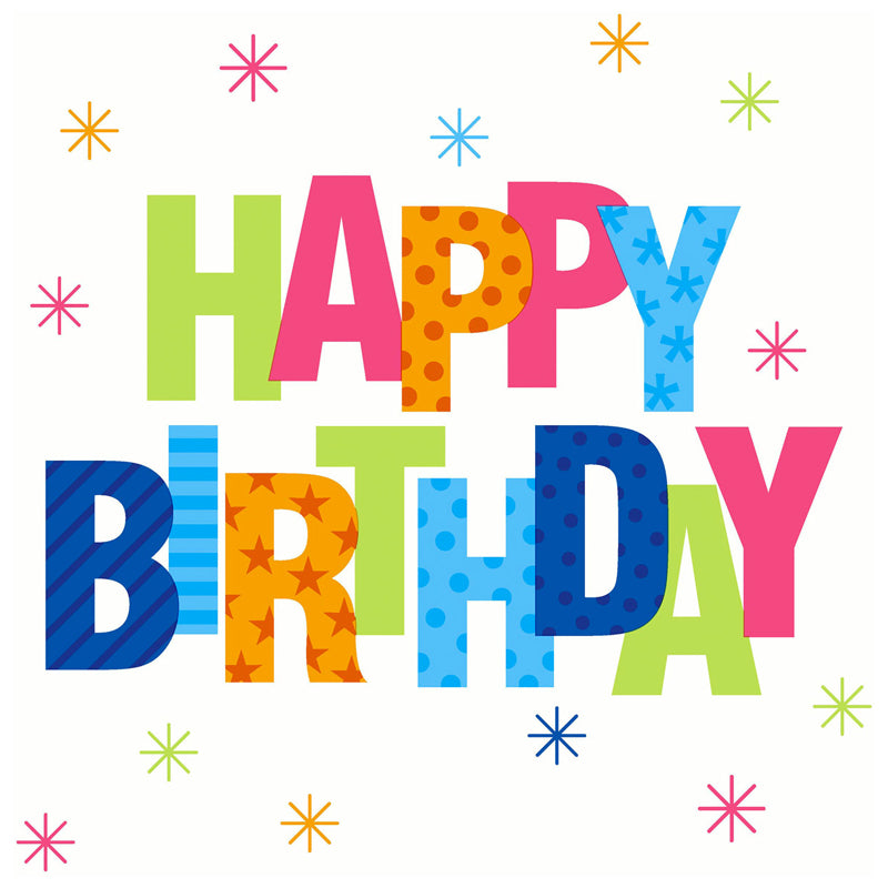 Napkin 33Cm B Day Stars 20-Multicolor
