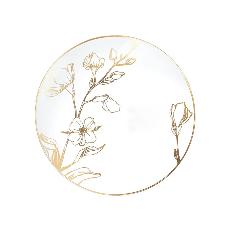 Dxl3451 Plate – 7 Inch – Flower – Set Of 6-Gold