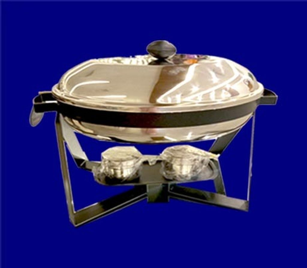 Venus Hotelware Igcdb5122 Premium Round Stainless Steel Chafing Dish 7L-Silver