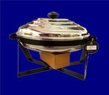 Venus Hotelware 6122 Premium Round Stainless Steel Stride Chafing Dish 7L-Silver