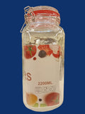 Premium Glass Storage Jar With Airtight Metal Clamp Locking Lid-Clear