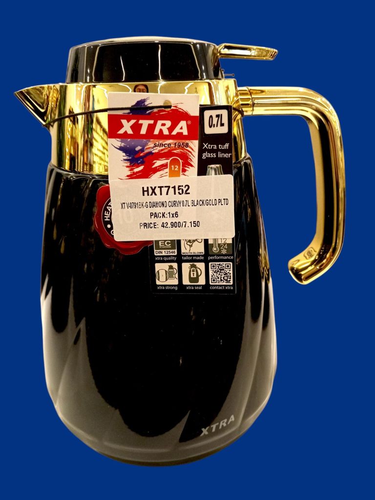 Xtra Diamond Curvy Vacuum Insulated Thermos-Black