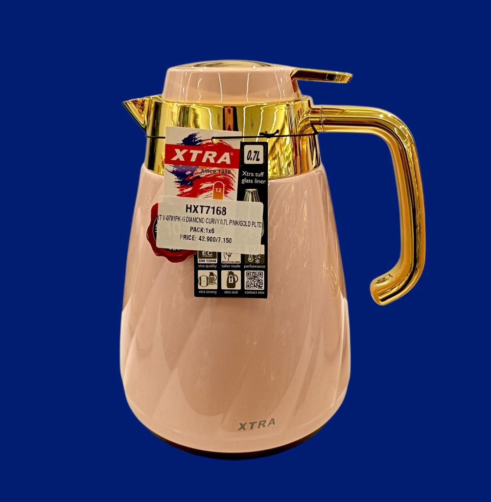 Xtra Diamond Curvy Vacuum Insulated Thermos-Pink