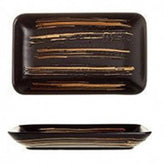 Ceramic Rectangular Plate , Black Color