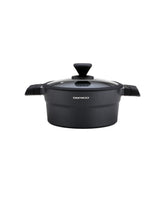 Granite Casserole Pot 24 cm - Black & Grey