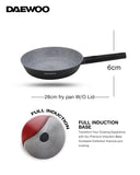 Non-Stick Granite Fry Pan 28 Cm - Black & Grey
