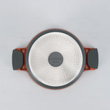 Daewoo H Series 7 Pcs Granite Cooking Set 28, 24, 20 Cm Pot, 26 Cm Pan With 2 Pcs Of Utensil Tools