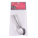 6 Pieces Small Coffee Spoon Set, Silver Color