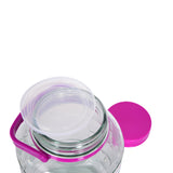 Glass Jar with lid, Purple