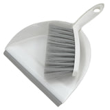 Dustpan with Angle Brush - White and Light Grey