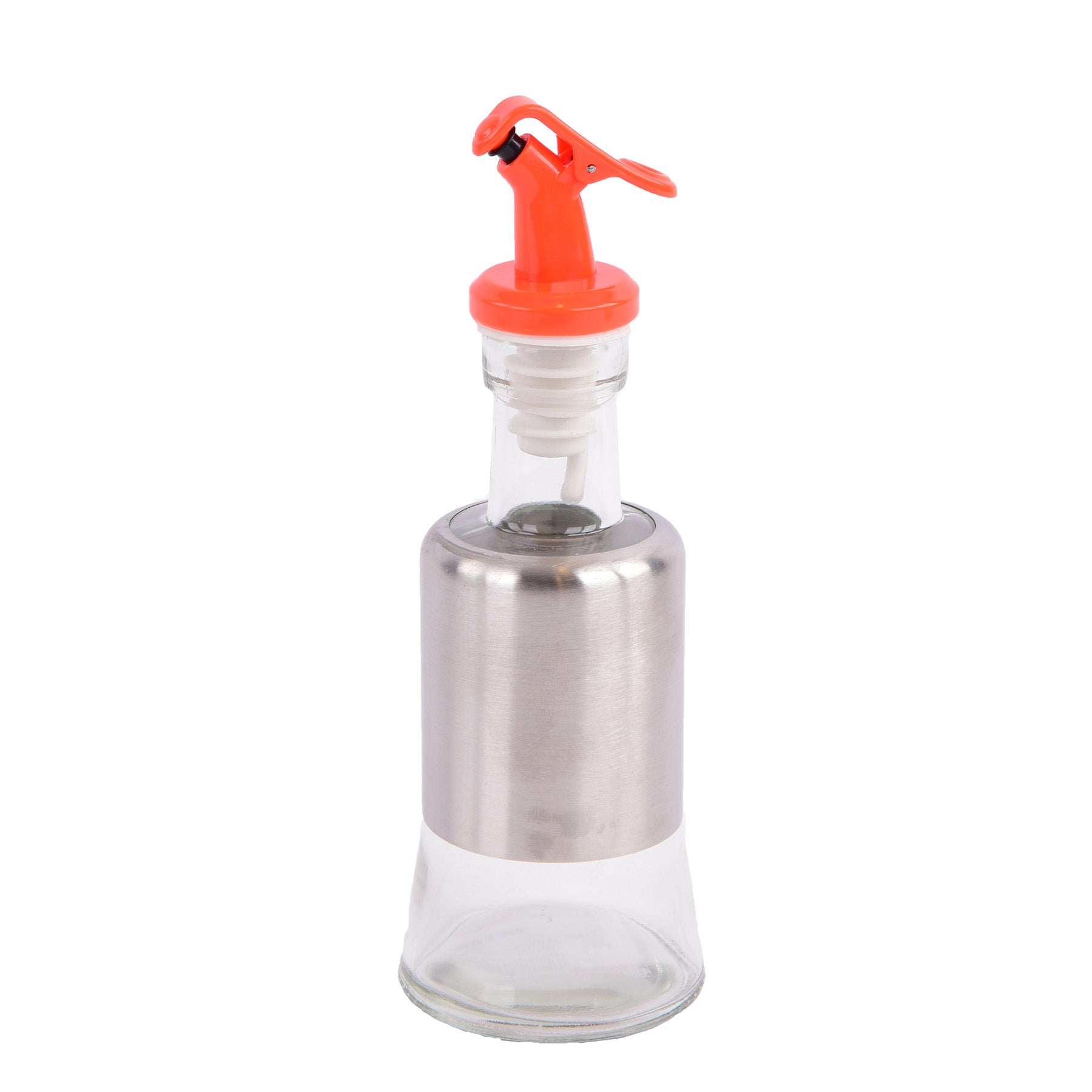 Oil and Vinegar Bottle with Orange Lid