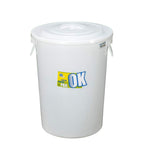 Kyman Bucket With Cover 22X23Cm - White