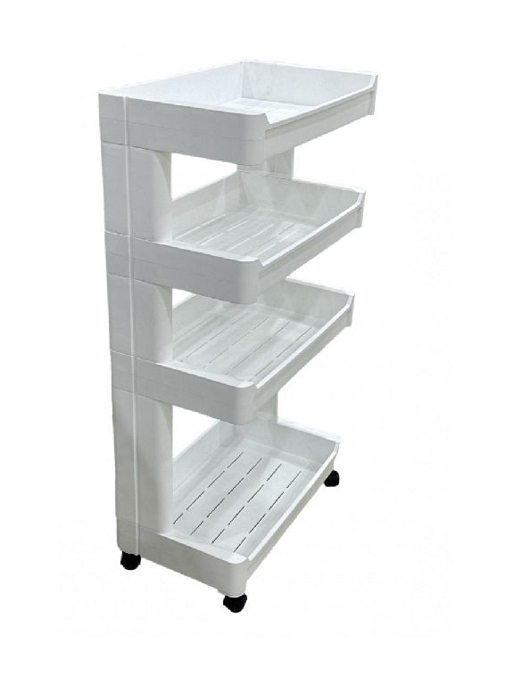 3-Tier Rectangular Storage Rack – 75 × 26 × 45.5 Cm-White