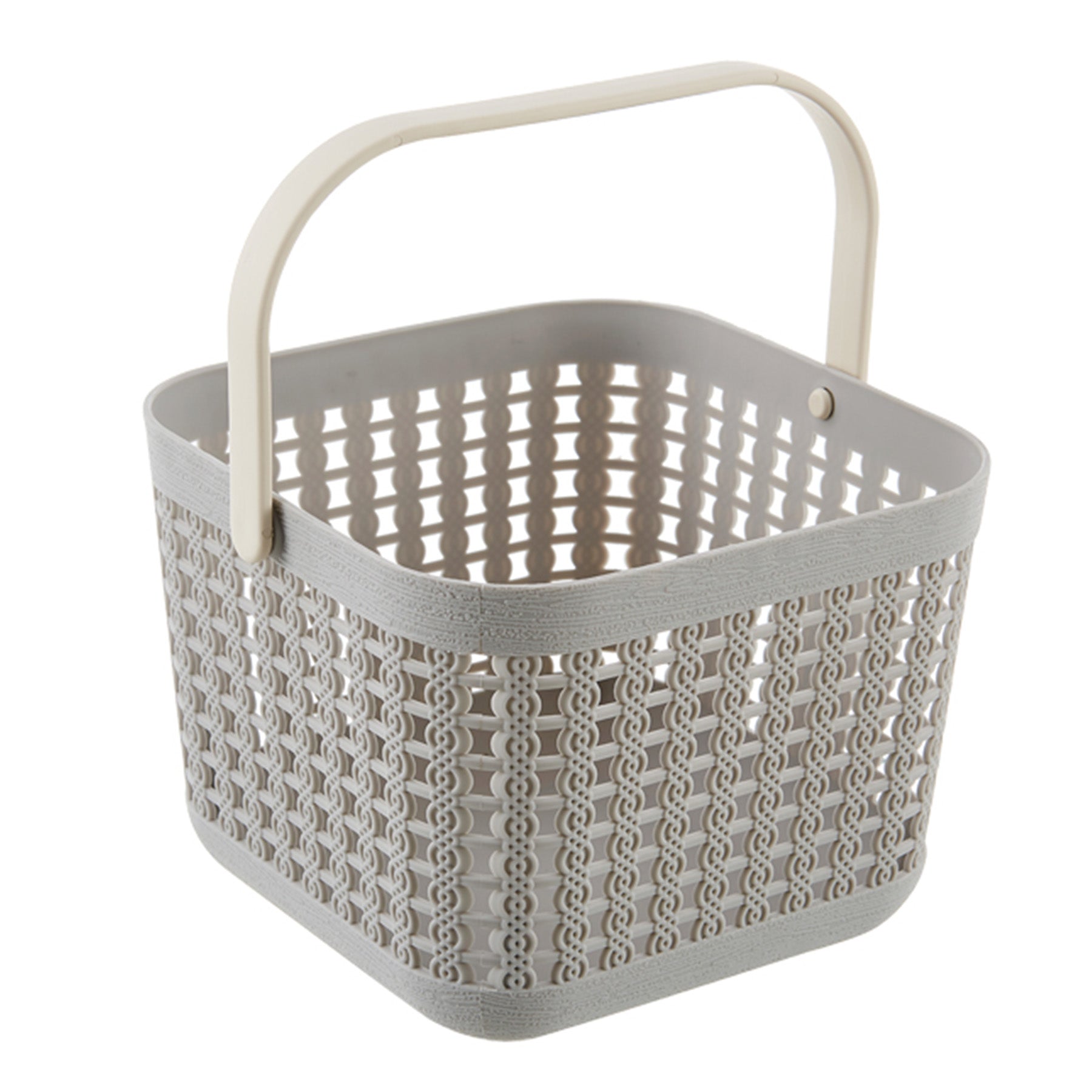 Multi-purpose plastic basket with handle