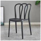 Plastic Arm Comfortable Chair Flower Design - Black