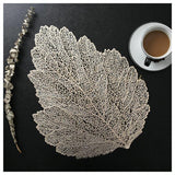 Leaf-Patterned Tablecloth, 46 Cm - Silver