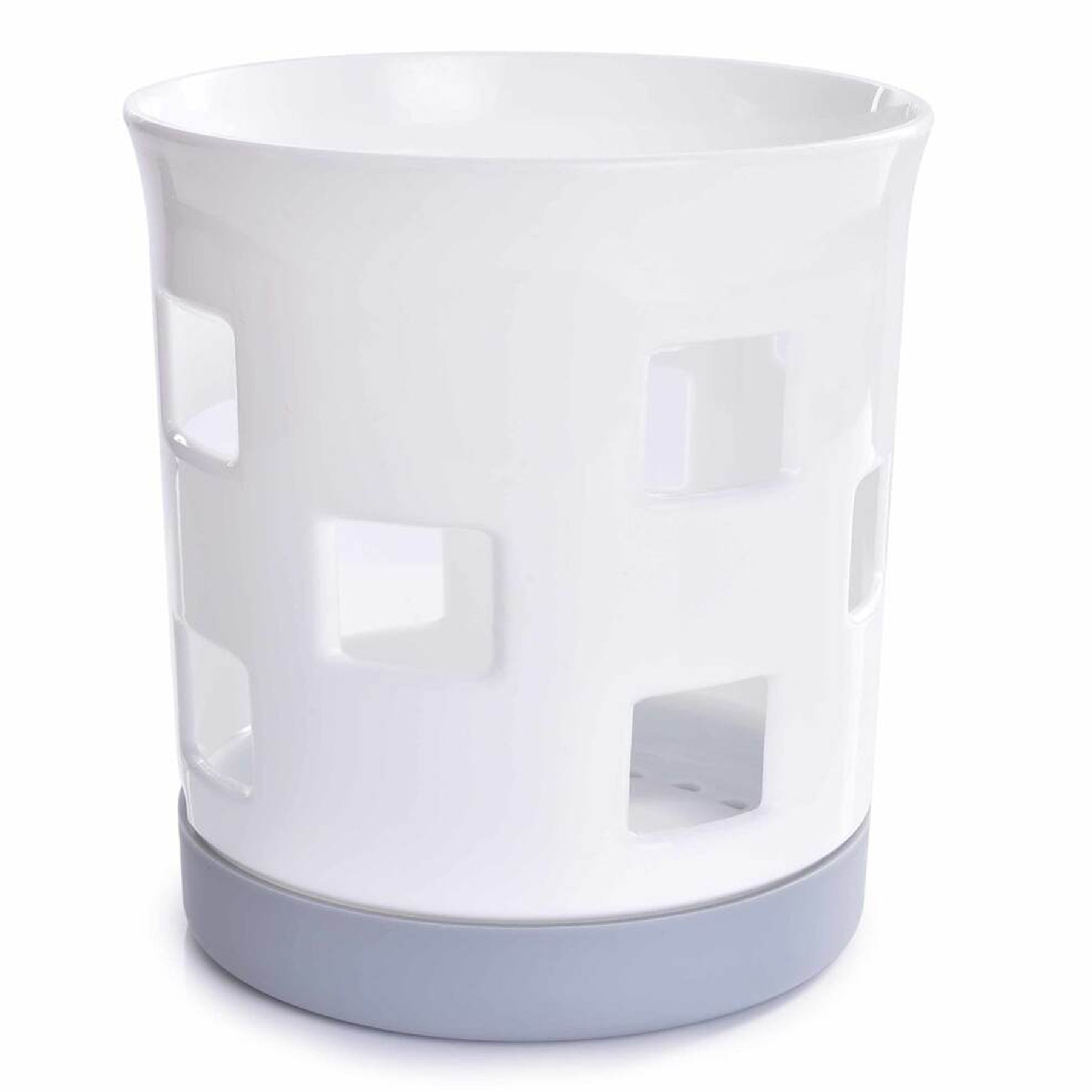 Plastic cutlery holder - White & Grey Color