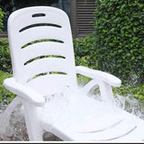 Folding Plastic Lounge Chair - White Color