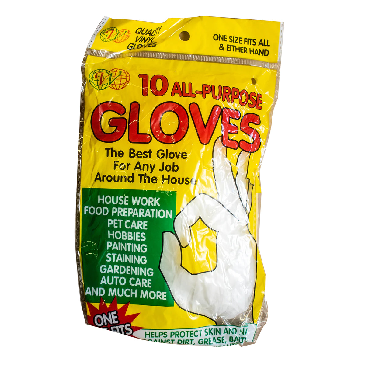 10 Pieces Gloves , White Color