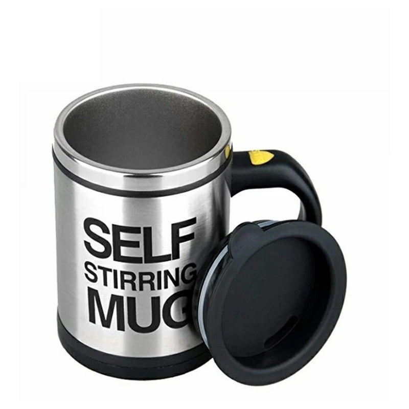 Stainless Steel Self-Stirring Mug – 400 Ml - Black