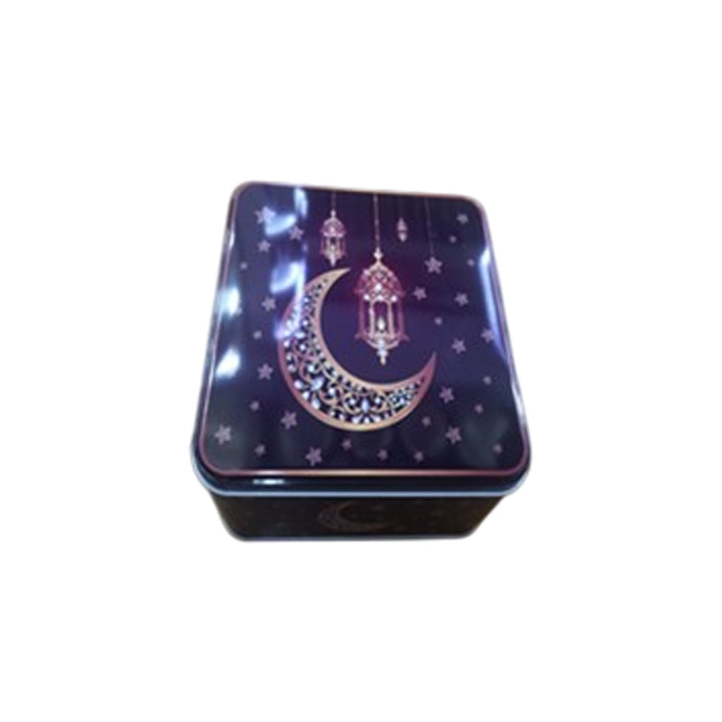 Square Metal Storage Box Med 14X7.5Cm - Purple
