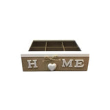 Tea Box 6 Compartments Home - Beige
