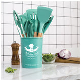 12Pcs Silicone Kitchenware - Green