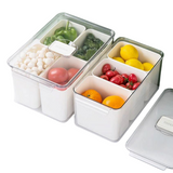 Deer Box Fridge Organizer W/4 Compartments Clr 32.5X21X15.5Cm - Clear