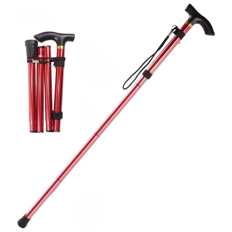 Folding Walking Cane - Brown