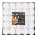 طقم شموع صغيرة غير معطرة 100 قطعة - أبيض