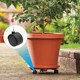 مجموعة عجلات دوارة مكونة من 4 قطع - أسود