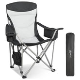 كرسي للتخييم والشاطئ قابل للطي - أسود & أبيض