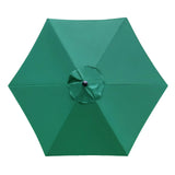 6-Rib Outdoor Patio Umbrella - Green