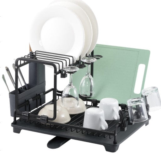 Aluminum Dish Drying Rack-Black