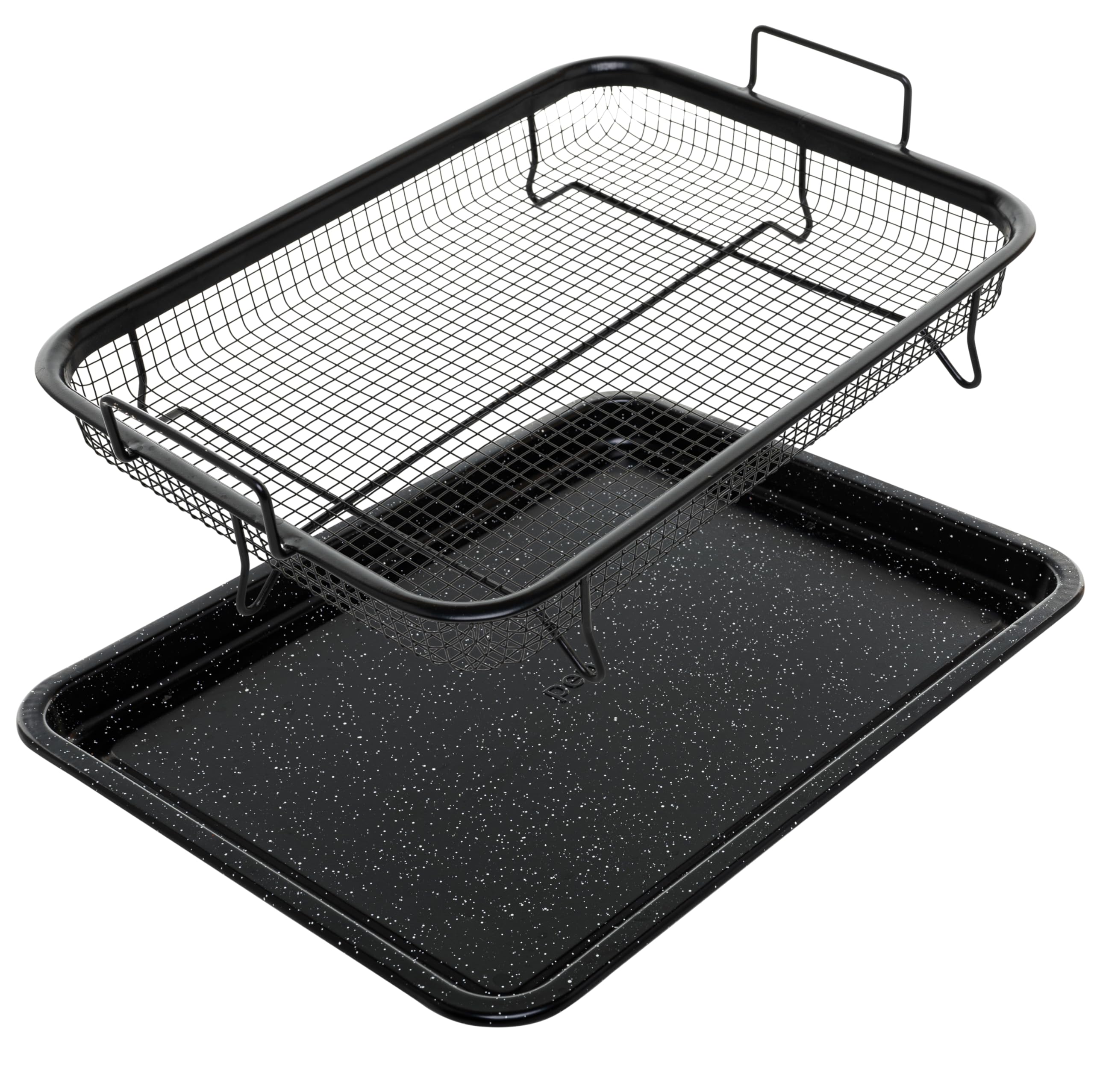 Pep Pans 2Pc Squre Copper Crisper Gray-Black